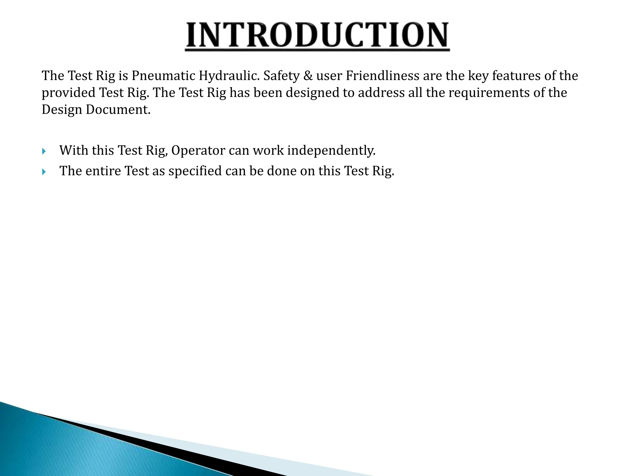 Engineering Test Rig Safety Risks Hydraulic Hose Leak Testing (Test Rig is Pneumatic Hydraulic).pptx