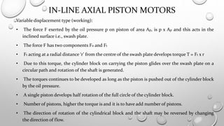 Hydraulic actuators and motors | PPTX