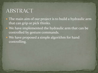 Hydraulic arm | PPTX