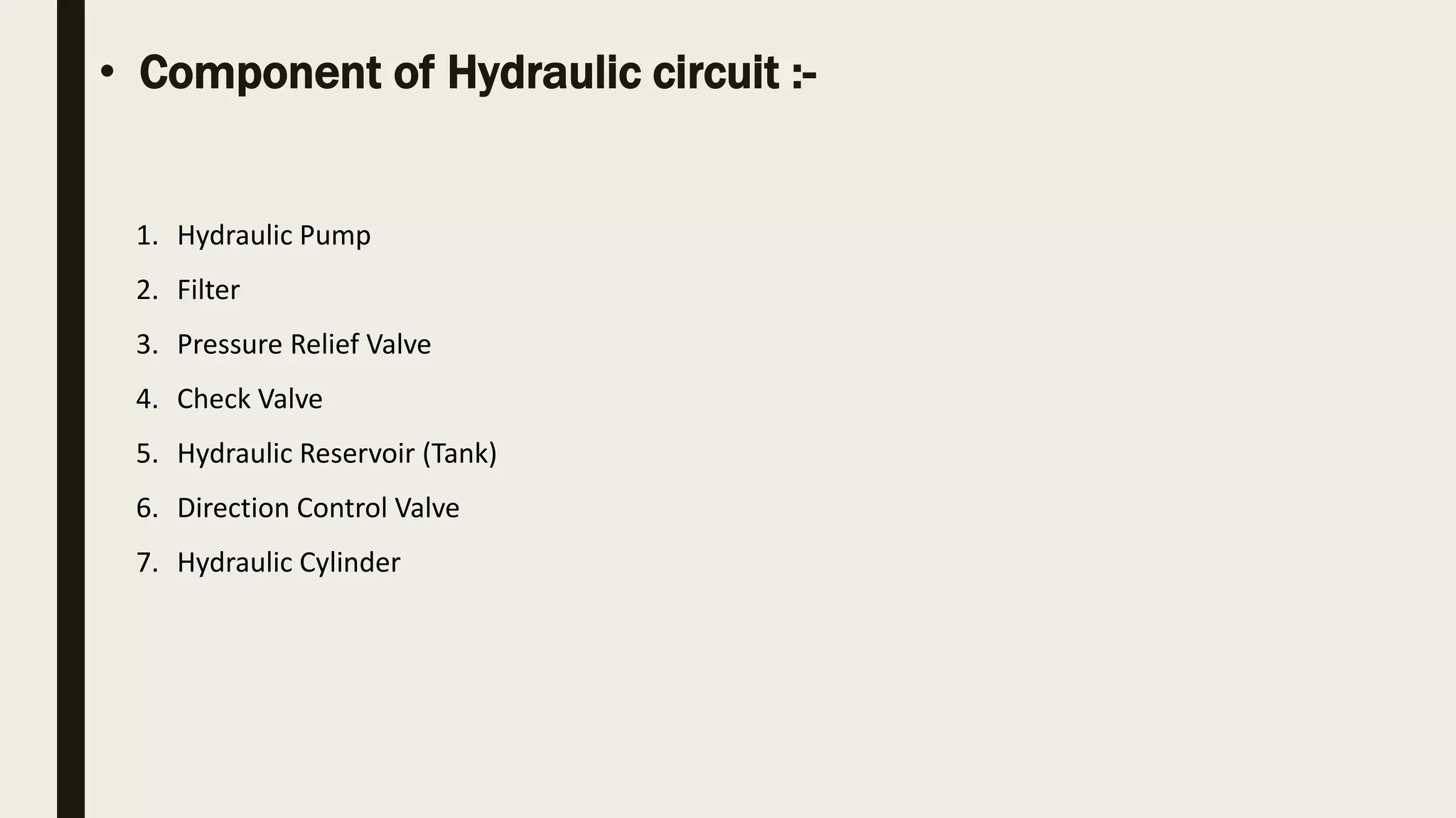 Hydraulic circuits | PPTX