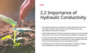 Hydraulic conductivity and it's relation to Civil Engineering | PPTX