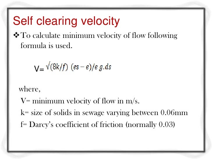 Hydraulic design of sewer