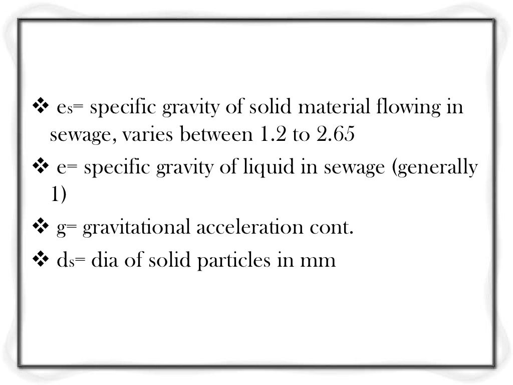 Hydraulic design of sewer