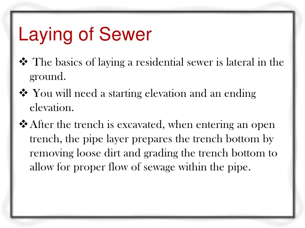 Hydraulic design of sewer