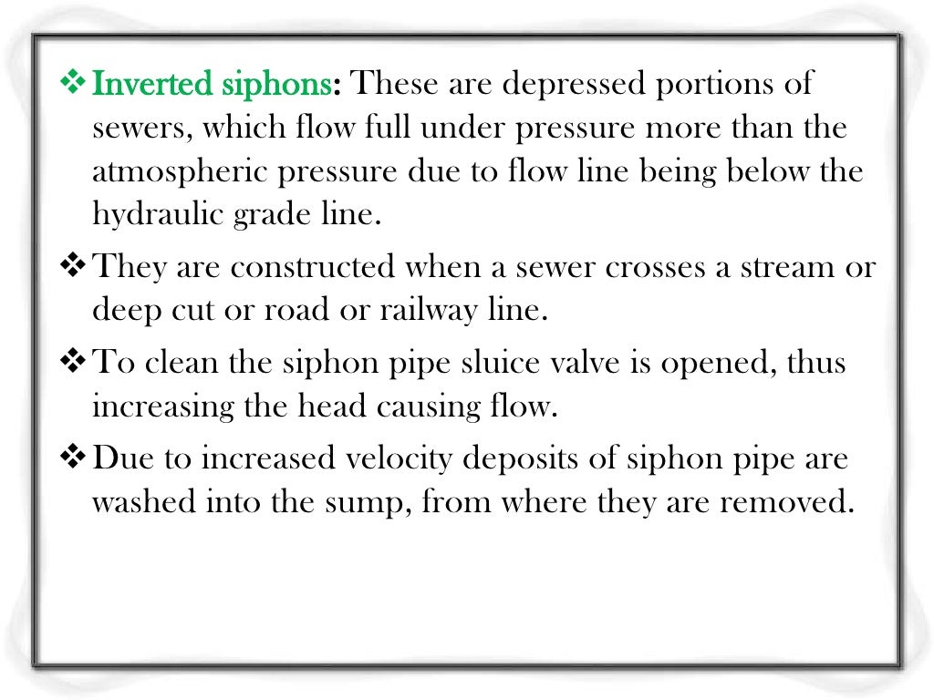 Hydraulic design of sewer