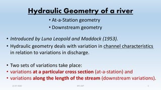 LONGITUDINAL VARIABILITY IN HYDRAULIC GEOMETRY AND SUBSTRATE visual data 6