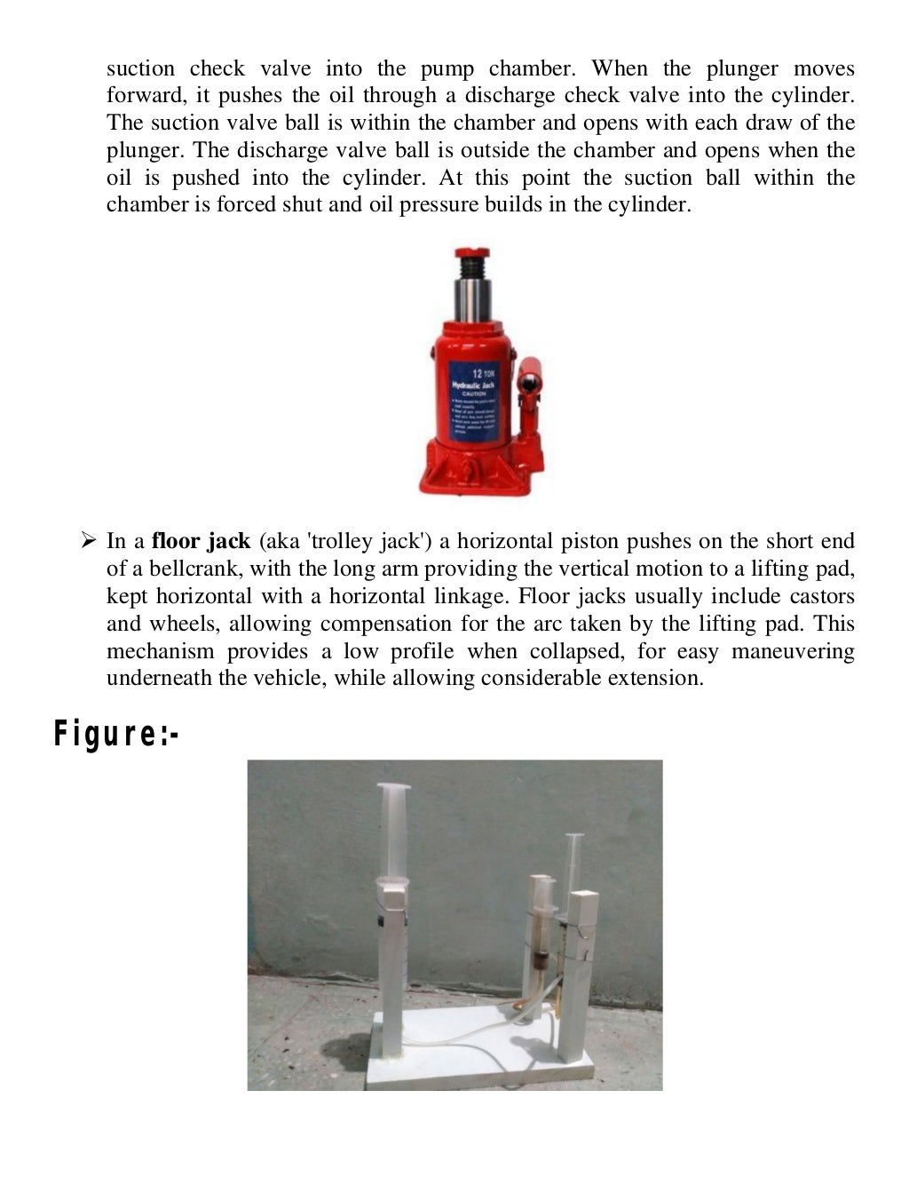 research paper of hydraulic jack