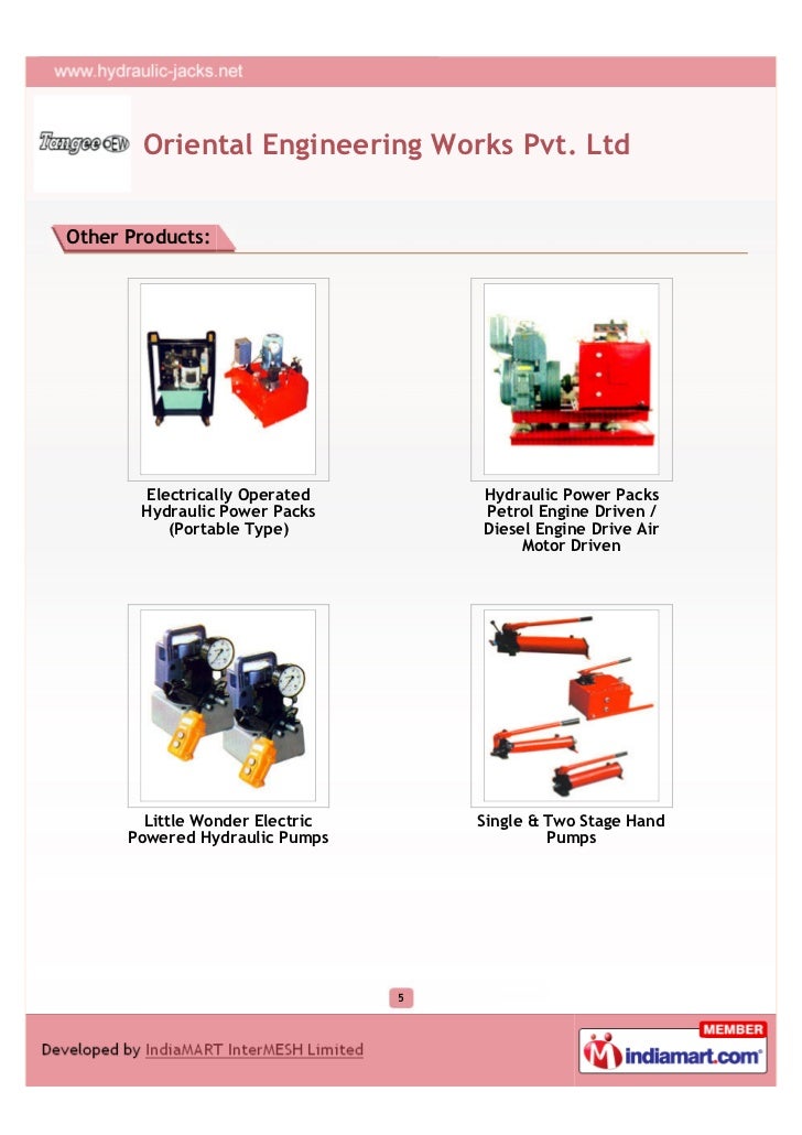Oriental Engineering Works Pvt. Ltd, Yamunanagar, Hydraulic Equipment