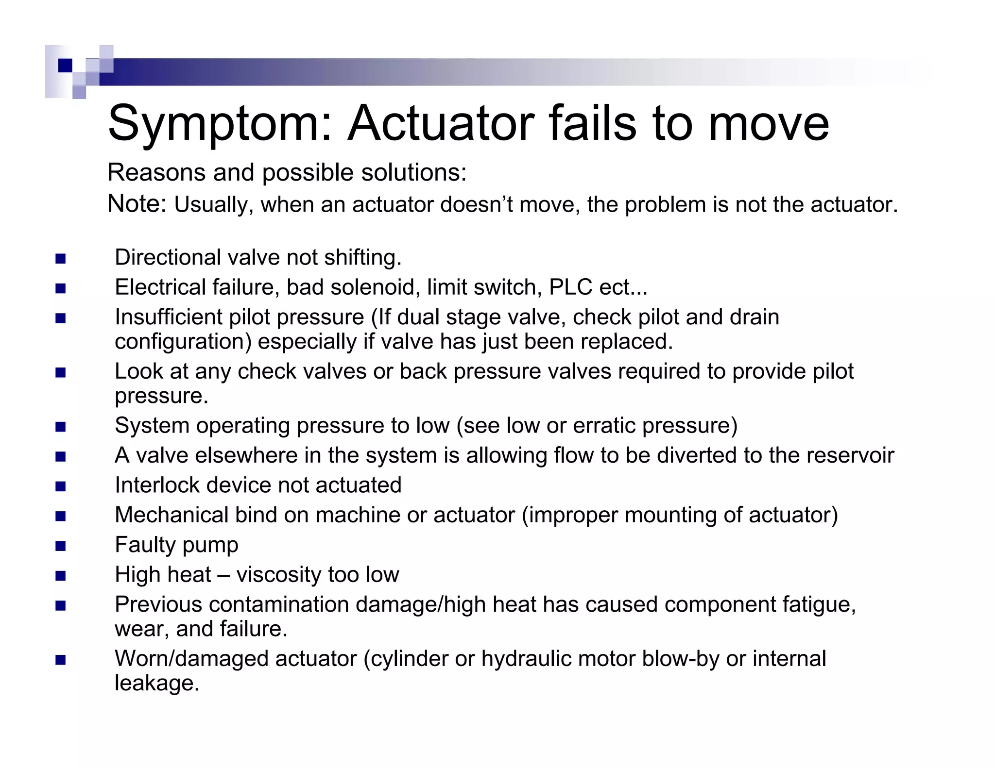 Hydraulic Maintenance and Troubleshooting | PDF