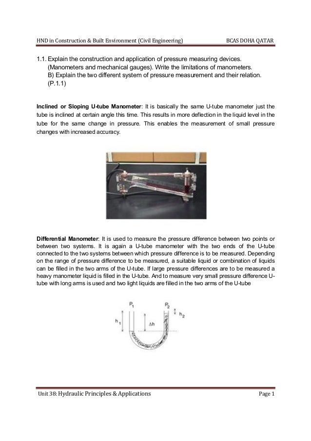 Hydraulic Principles & Applications