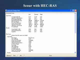 Scour with HEC-RAS
 