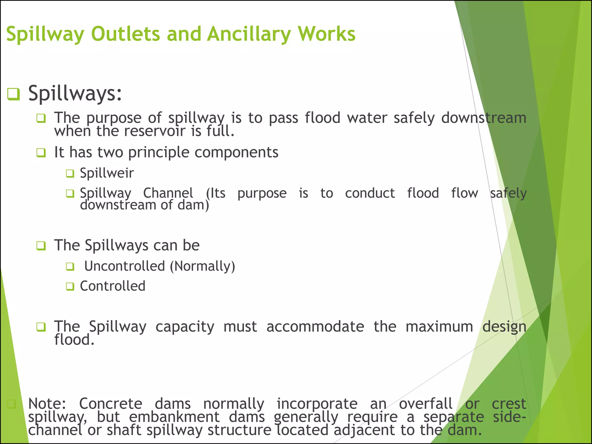 Dams and Reservoirs -Hydraulics engineering | PDF