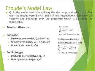 Similitude Engineering Similitude and Dimensional Analysis -Hydraulics engineering | PDF