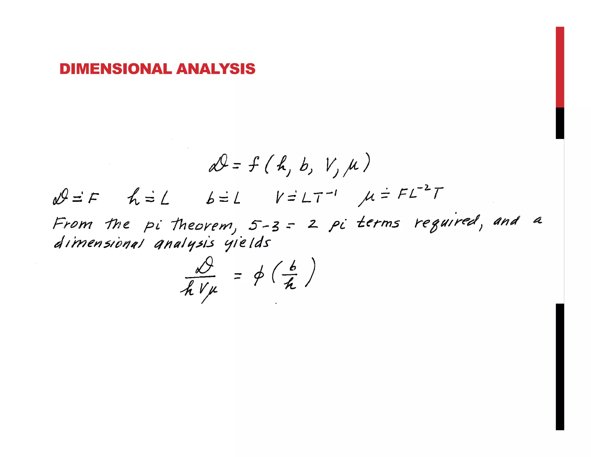 DIMENSIONAL ANALYSIS
 