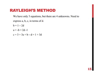 RAYLEIGH’S METHOD
15
 