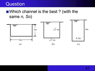 47
Question
Which channel is the best ? (with the
same n, So)
 