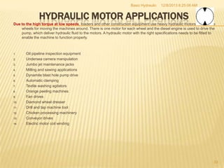 Hydraulics training | PPTX