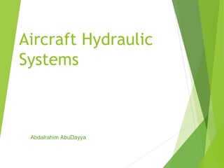 Aircraft Hydraulic
Systems

Abdalrahim AbuDayya

 