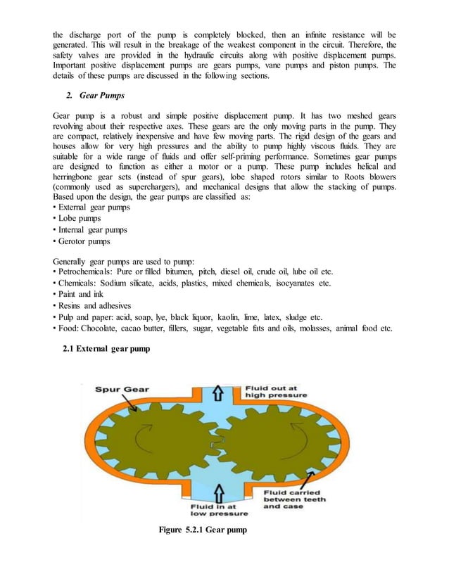Hydraulic systems report