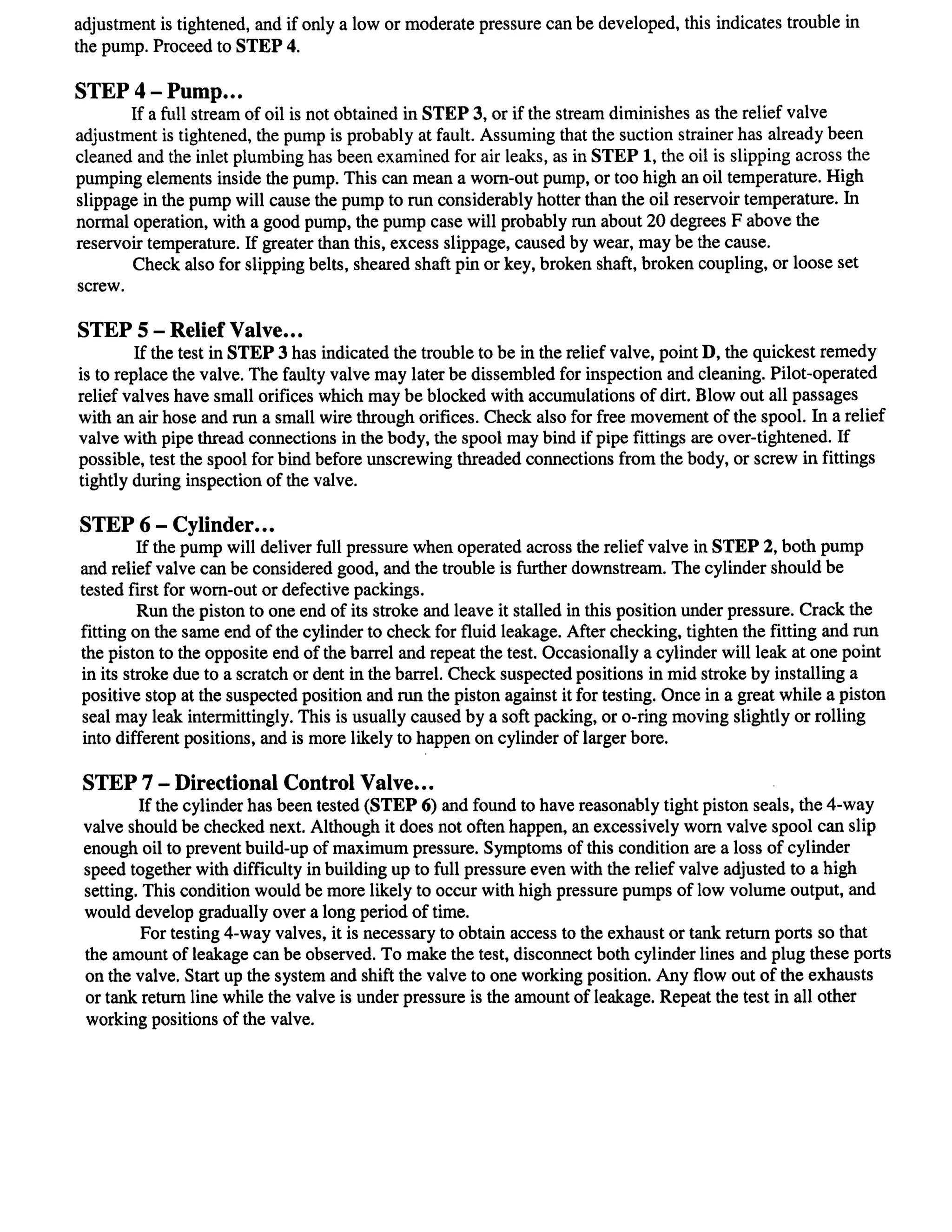 HYDRAULIC TROUBLESHOOTING GUIDE visual data 5