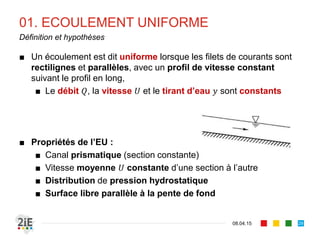 ECOULEMENT UNIFORME
Chapitre II
 