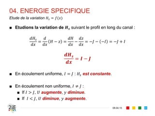 ECOULEMENTS GRADUELLEMENT 
VARIES
Chapitre IV
 