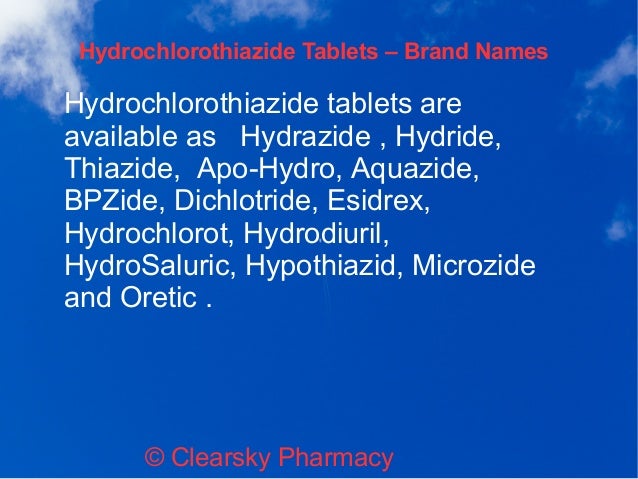 Hydrazide (Hydrochlorothiazide Tablets) Hydrazide (Hydrochlorothiazide Tablets)