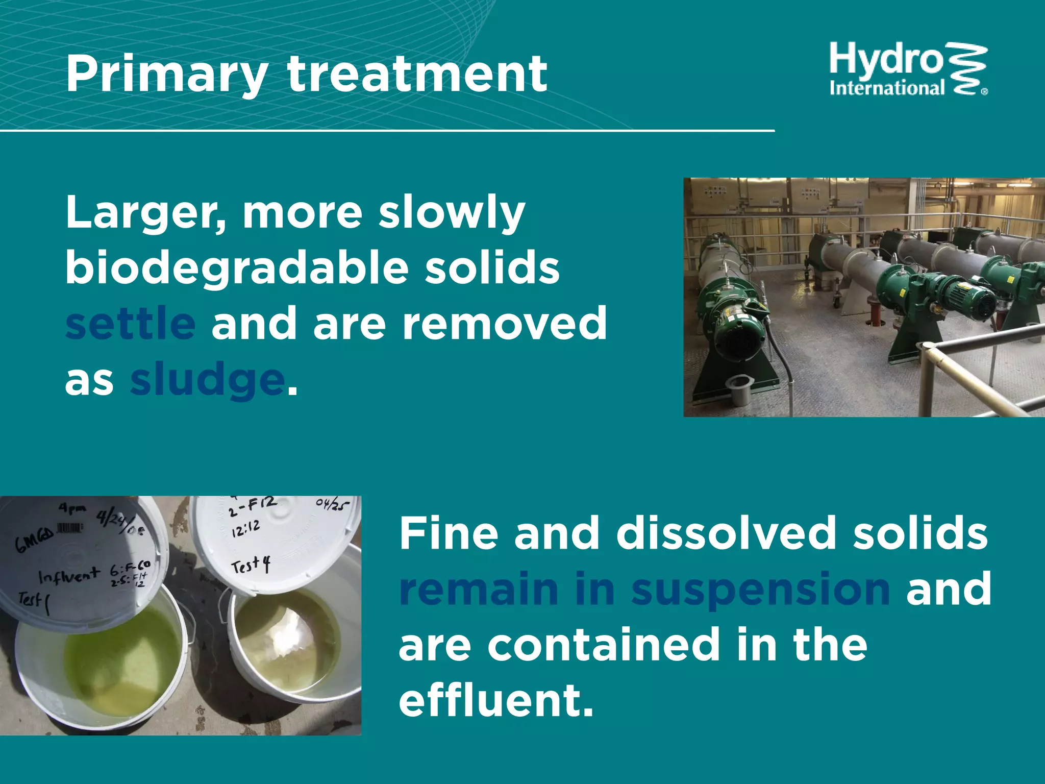 Hydro MicroScreen™ vs Primary Settling Tanks | PDF
