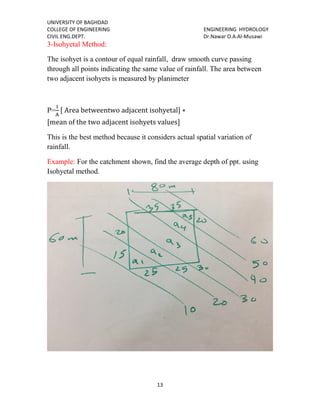 Isohyets Method Example HYDRO-Lec.pdfjbwinenkenejeoenenejendkdjdndjdj | PDF