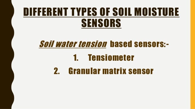 Application Of Soil Moisture Sensors In Agriculture A Review