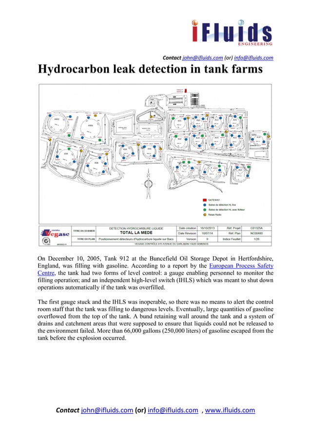 Hydrocarbon leak detection in tank farms | PDF
