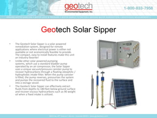 AutoReclaimer Pneumatic     Total Fluids PumpsIntrinsically safe for hazardous environmentsControllerless design1.66” pump can provide flow rates up to 3 GPM3.5” pump can provide flow rates up to 15 GPMStainless steel constructionTop loading and bottom loading optionsAccessories include: Well Caps, Cycle Counters      Bonded Tubing, Water Meters