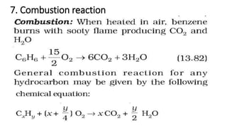 7. Combustion reaction
 