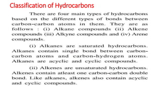 Classification of Hydrocarbons
 