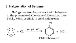 3. Halogenation of Benzene
 