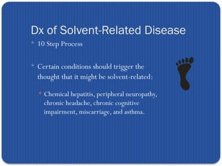 Solvent Health Risks Hydrocarbons and Solvents.pptx Occupational health hazards that may ...