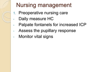 NURSING DIAGNOSIS
|
 Risk for injury related to increased
Intracranial pressure
 Imbalanced nutrition less than body
req...