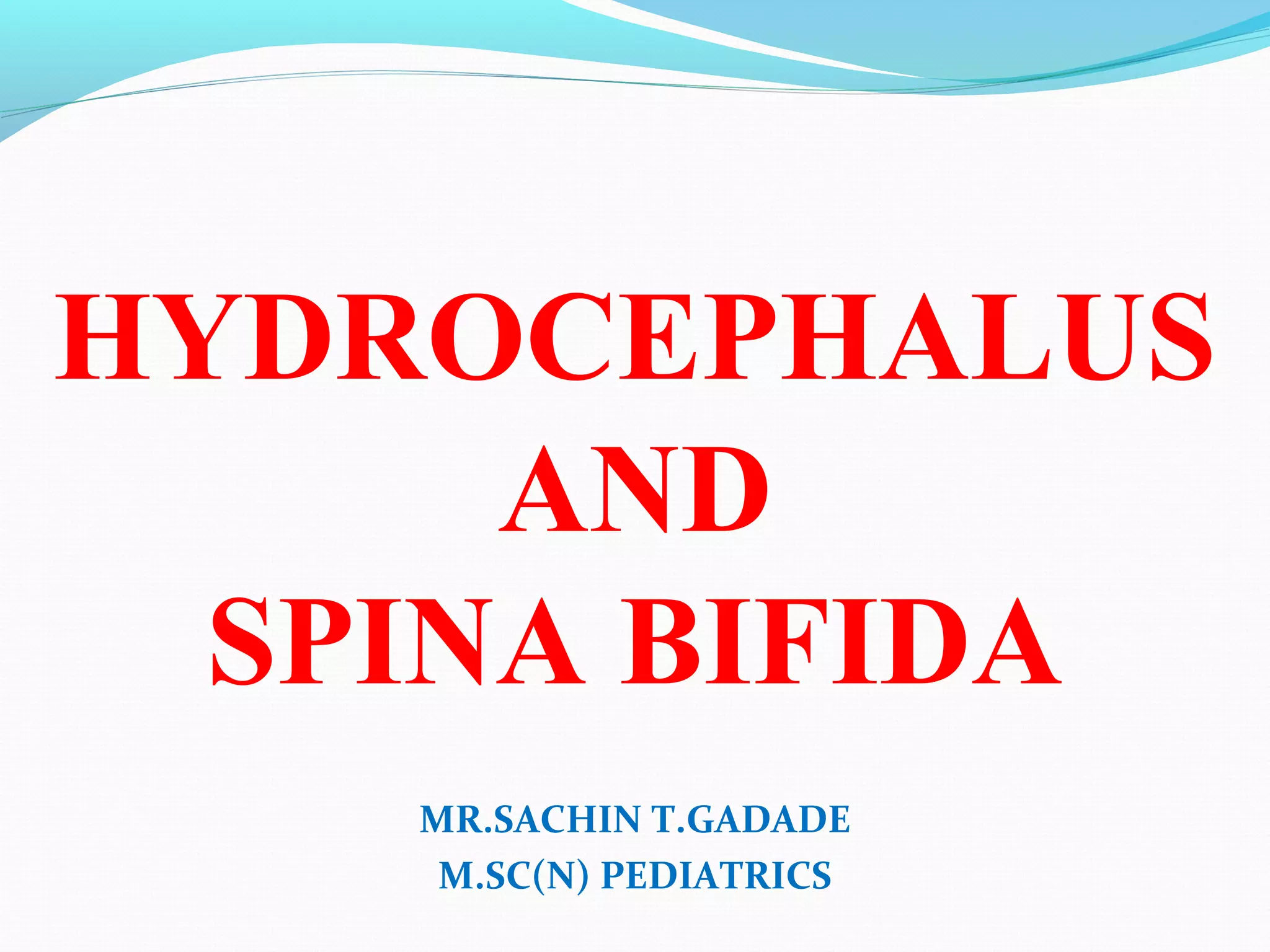 HYDROCEPHALUS & SPINA BIFIDA | PPT