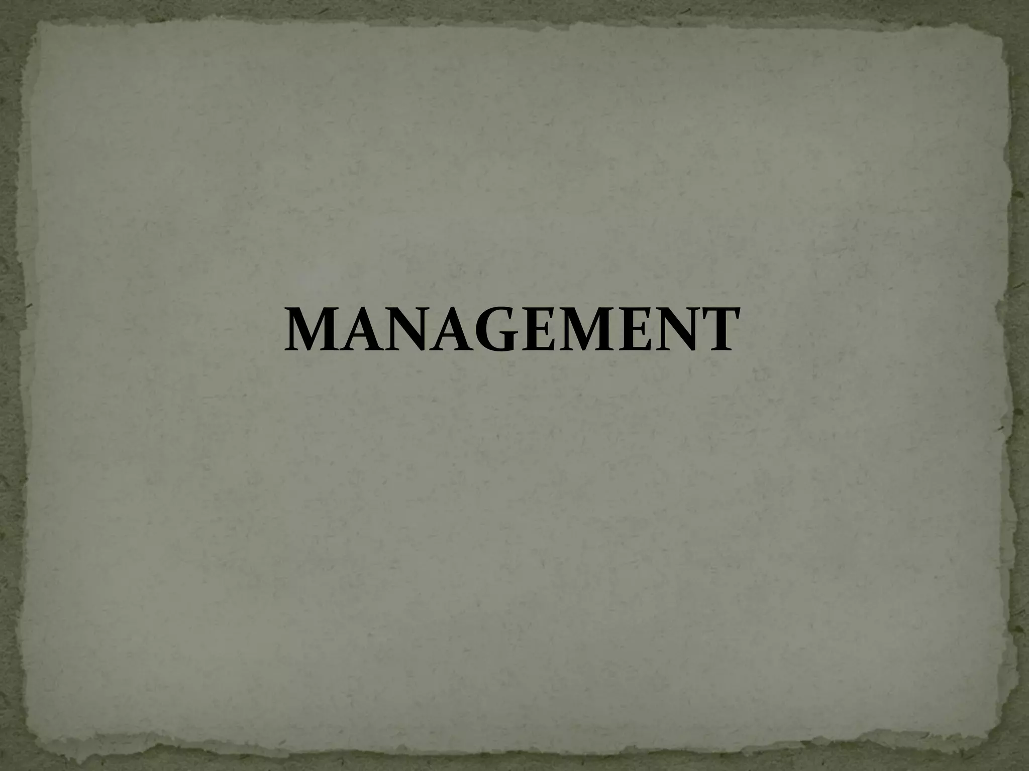MANAGEMENT
 
