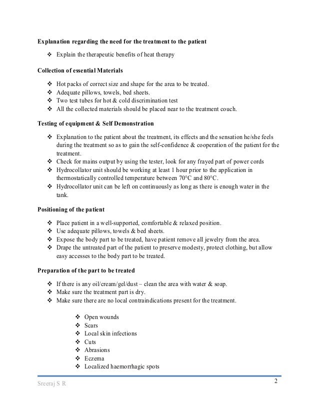 Hydrocollator pack application
