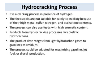 Hydrocracking basic reactions and processes | PPT
