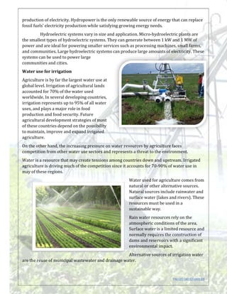 Hydro Energy in Agriculture | PDF