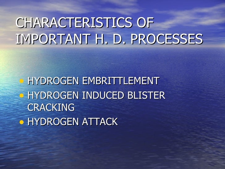Hydrogen Damage