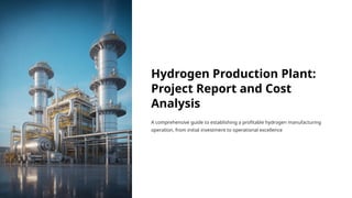 Hydrogen Production Plant Project Report and Cost Analysis | PPTX