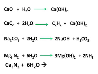 Ca3N2 + 6H2O 
 