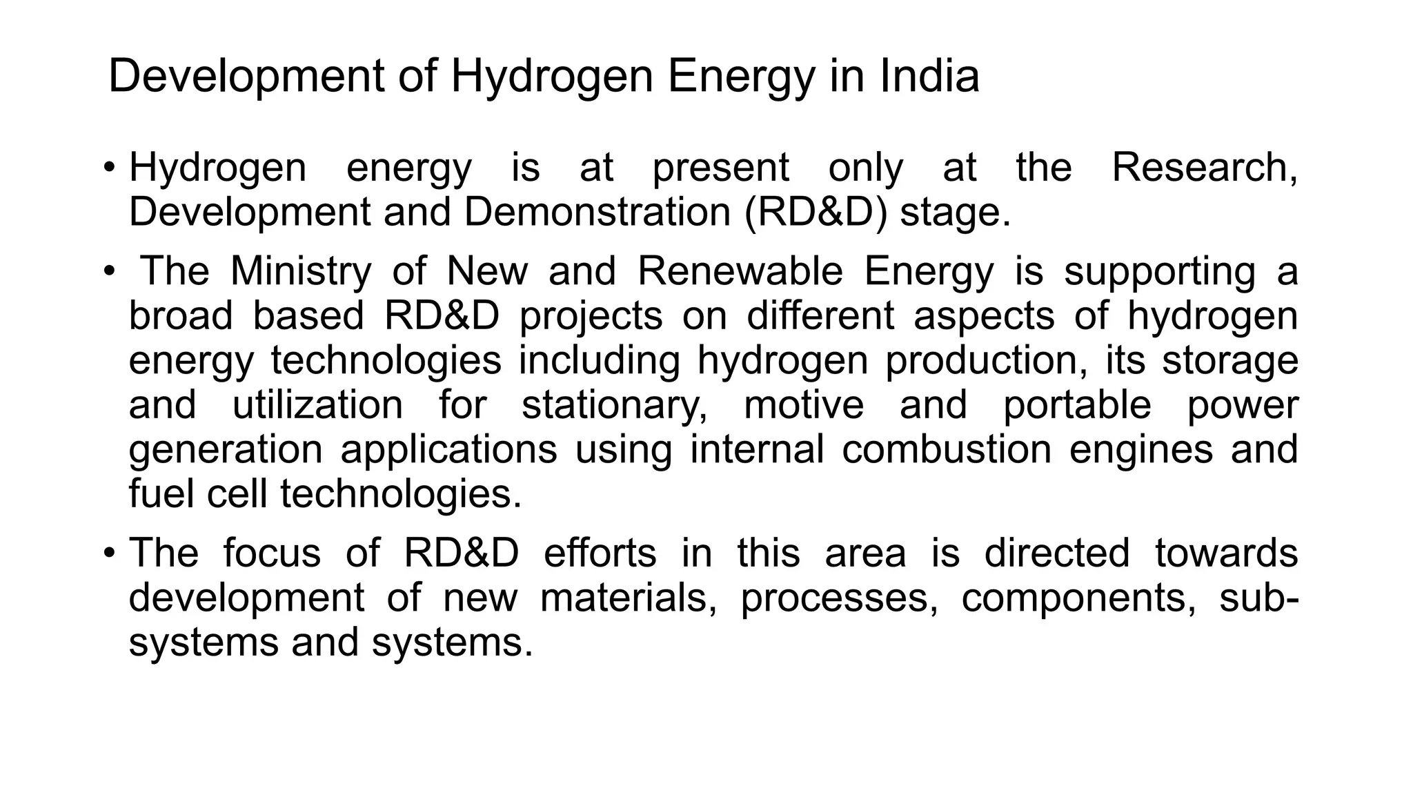 Hydrogen as a fuel in future | PPTX