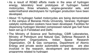 Hydrogen as a fuel in future | PPTX