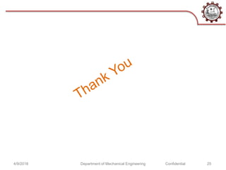 4/9/2018 Department of Mechanical Engineering Confidential 25
 