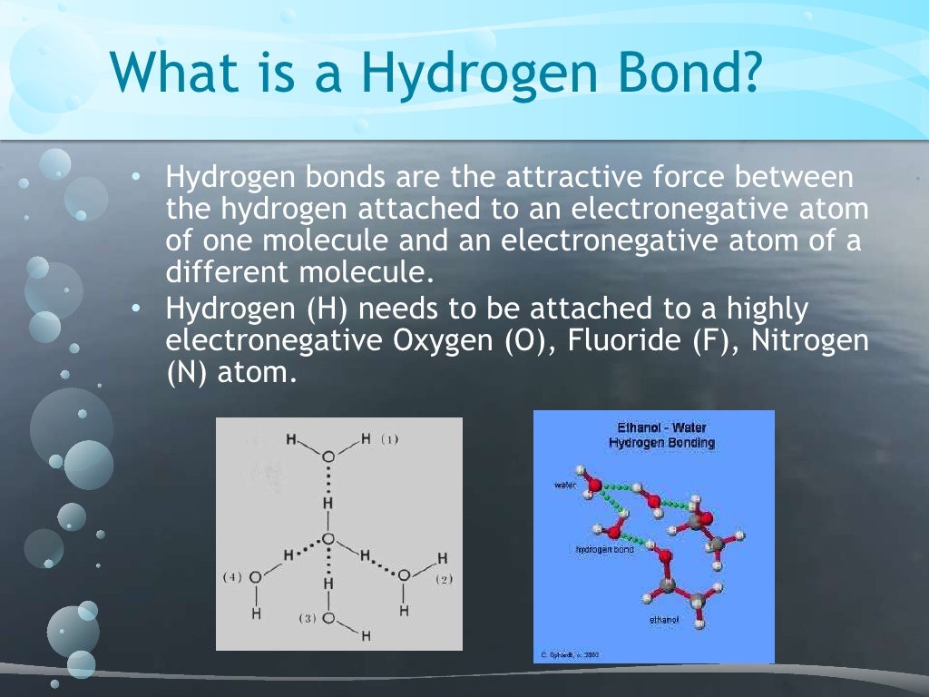 Hydrogen bonding