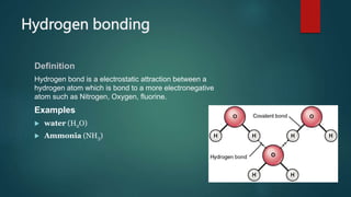 Hydrogen Bonding | Organic Chemistry. Ppt | PPTX